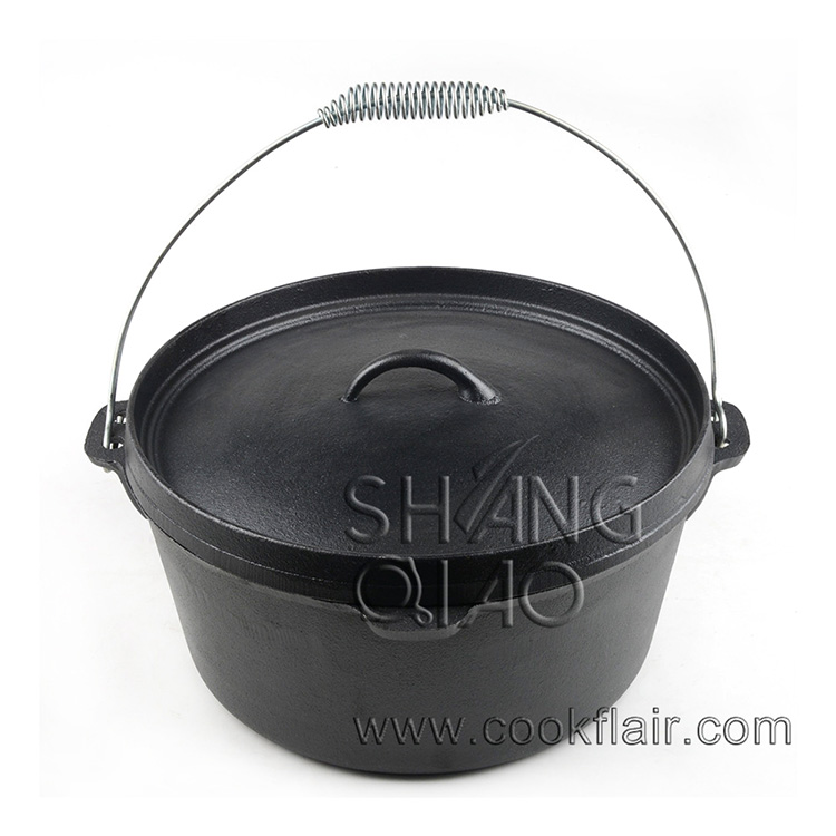 Pre-seasoned Cast Iron Dutch Oven without Legs