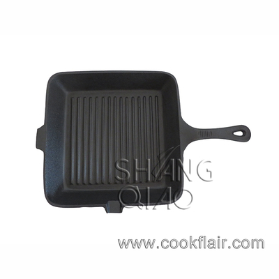 Cast Iron Square Grill Pan with Spouts