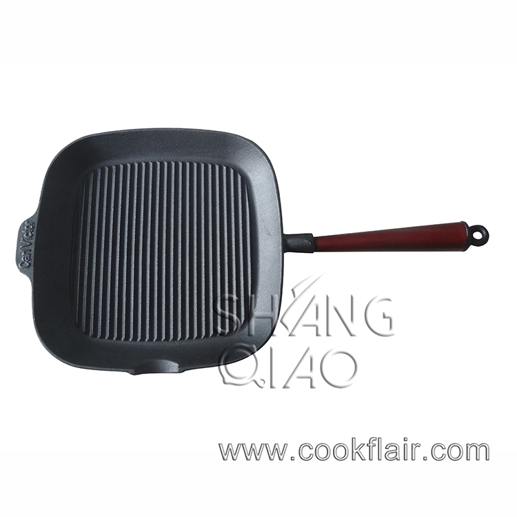 Pre-seasoned Cast Iron Square Grill Pan