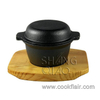 Cast Iron Garlic Prawn Pot With Wooden Base