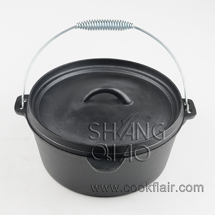 Pre-seasoned Cast Iron Dutch Oven without Legs